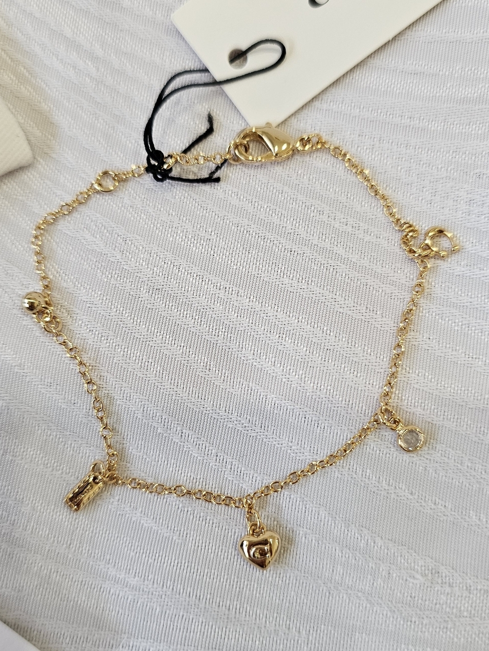 COACH Gold Heart Charm Bracelet - Picture 4 of 14